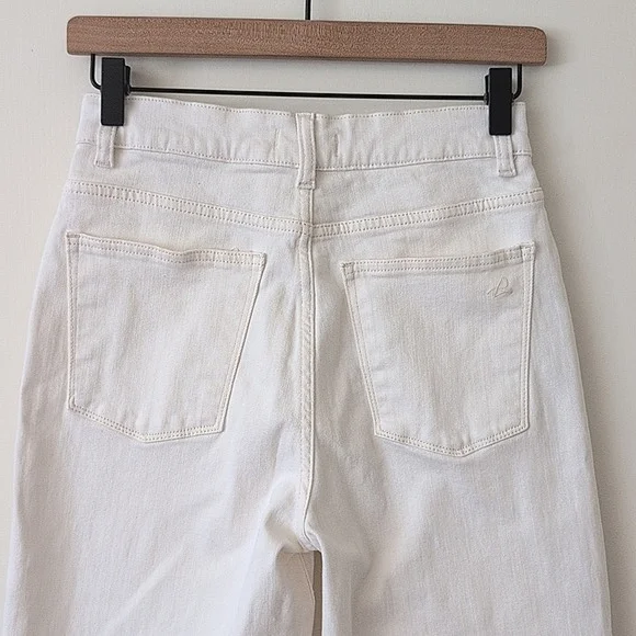 DL1961 Women 26 Hepburn Wide Leg High Rise Vintage Jean White Summer Boho Casual - Picture 6 of 7